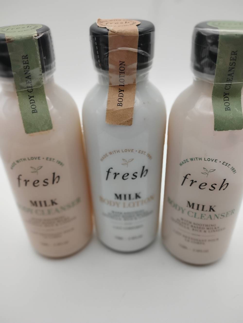 fresh Milk Body Lotion & Cleansers Trio - 2 Cleansers & 1 Lotion